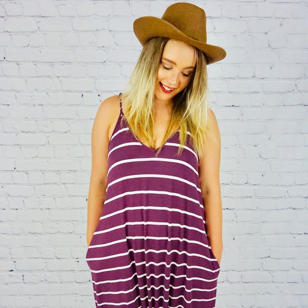 Red Striped Maxi Dress